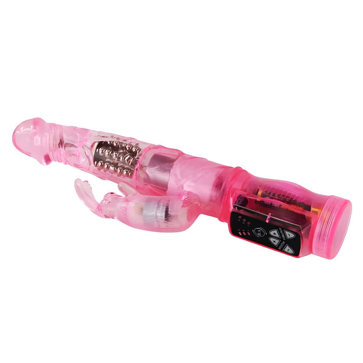 baile mini rotateur lapin rose avec superstimulateur