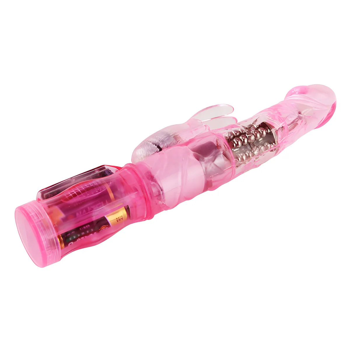 baile mini rotateur lapin rose avec superstimulateur