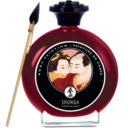 shunga peinture corporelle fraise et cava