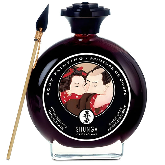 shunga peinture corporelle au chocolat
