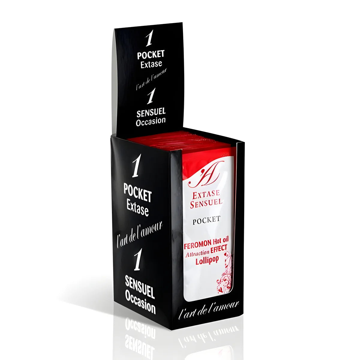 extase sensual huile de massage aux pheromones effet chaleur sucette 10 ml