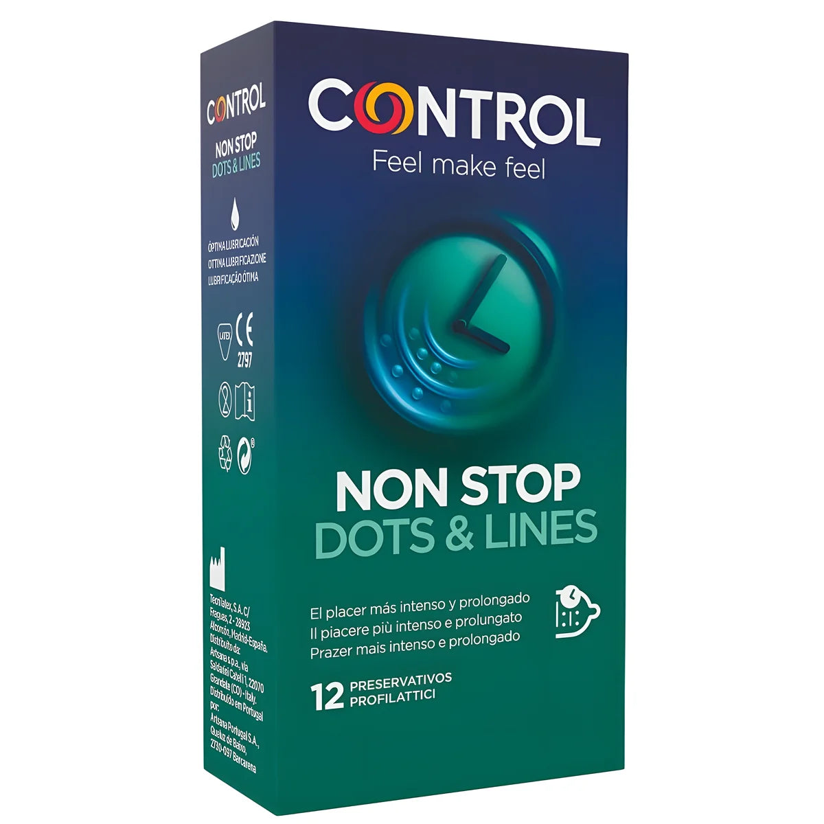 control nonstop dots and lines condoms 12 units