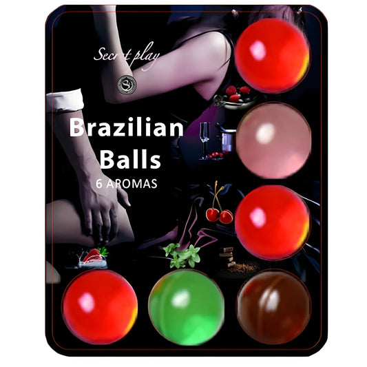 secretplay balles bresiliennes lubrifiant hot balls 6 unites