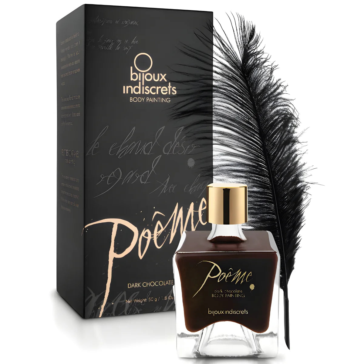 bijoux poeme peinture comestible chocolat noir 50 gr 1