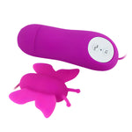 BAILE - LOVE EGGS STIMULATEUR DE CLITORIS PAPILLON 12 VITESSES TÉLÉCOMMANDE LILAS - Vignette | Adopt1toy