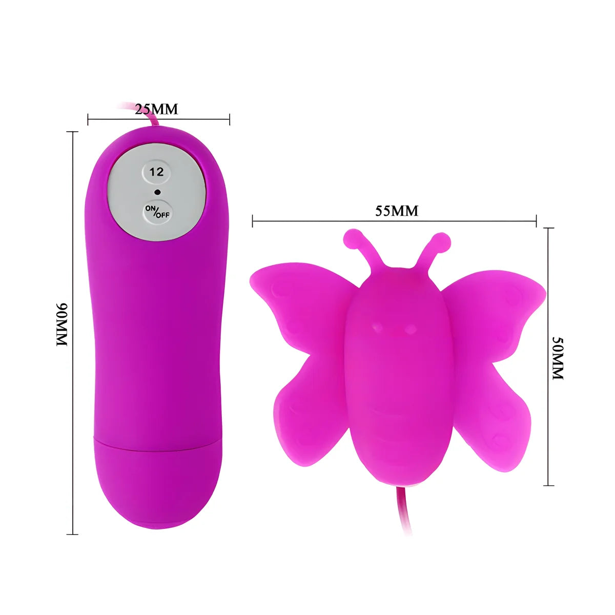 baile love eggs stimulateur de clitoris papillon 12 vitesses telecommande lilas