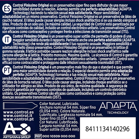 control preservatifs finissimo 3 unites