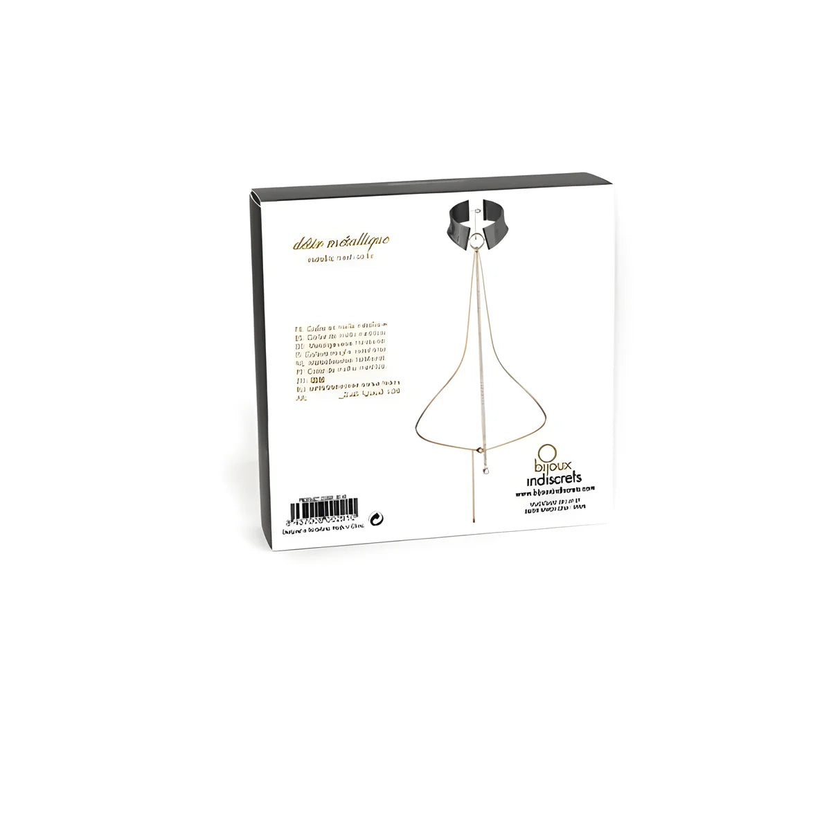 bijoux desir metallique collier metallise noir