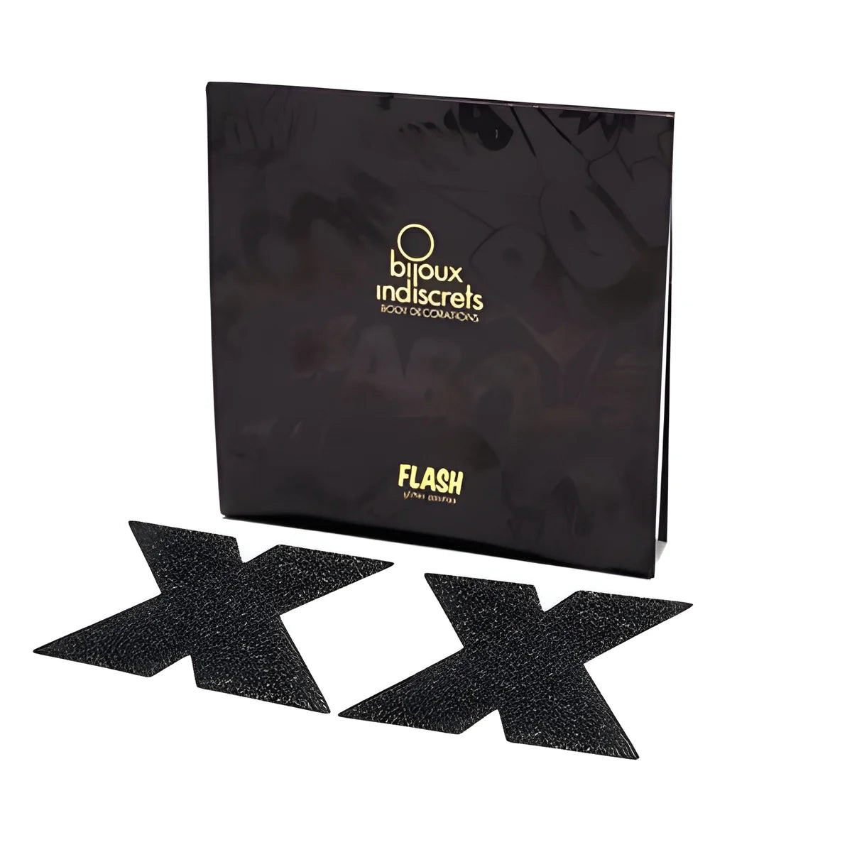 bijoux indiscrets flash cross nipple caps noir