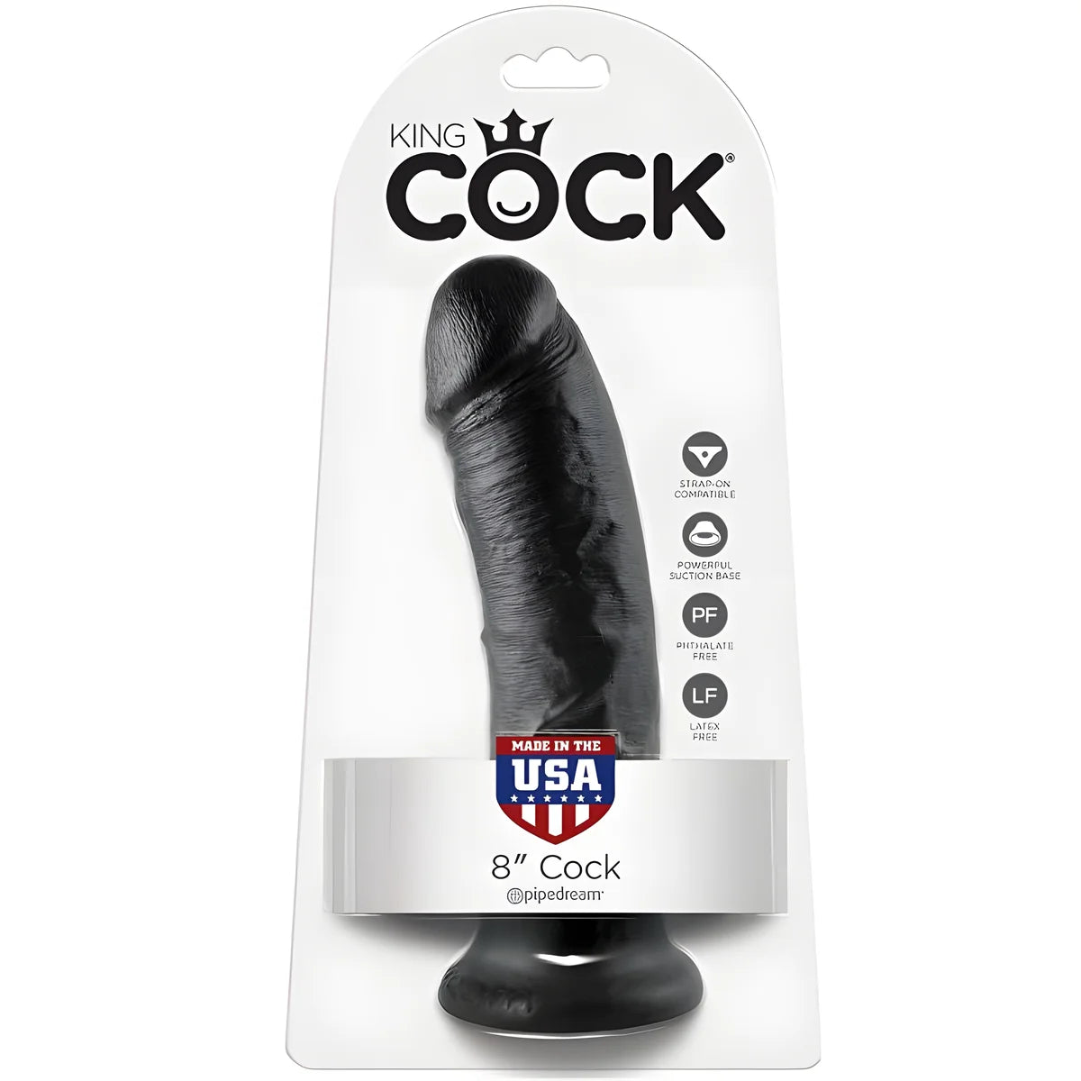 king cock 8 gode noir 20 3 cm