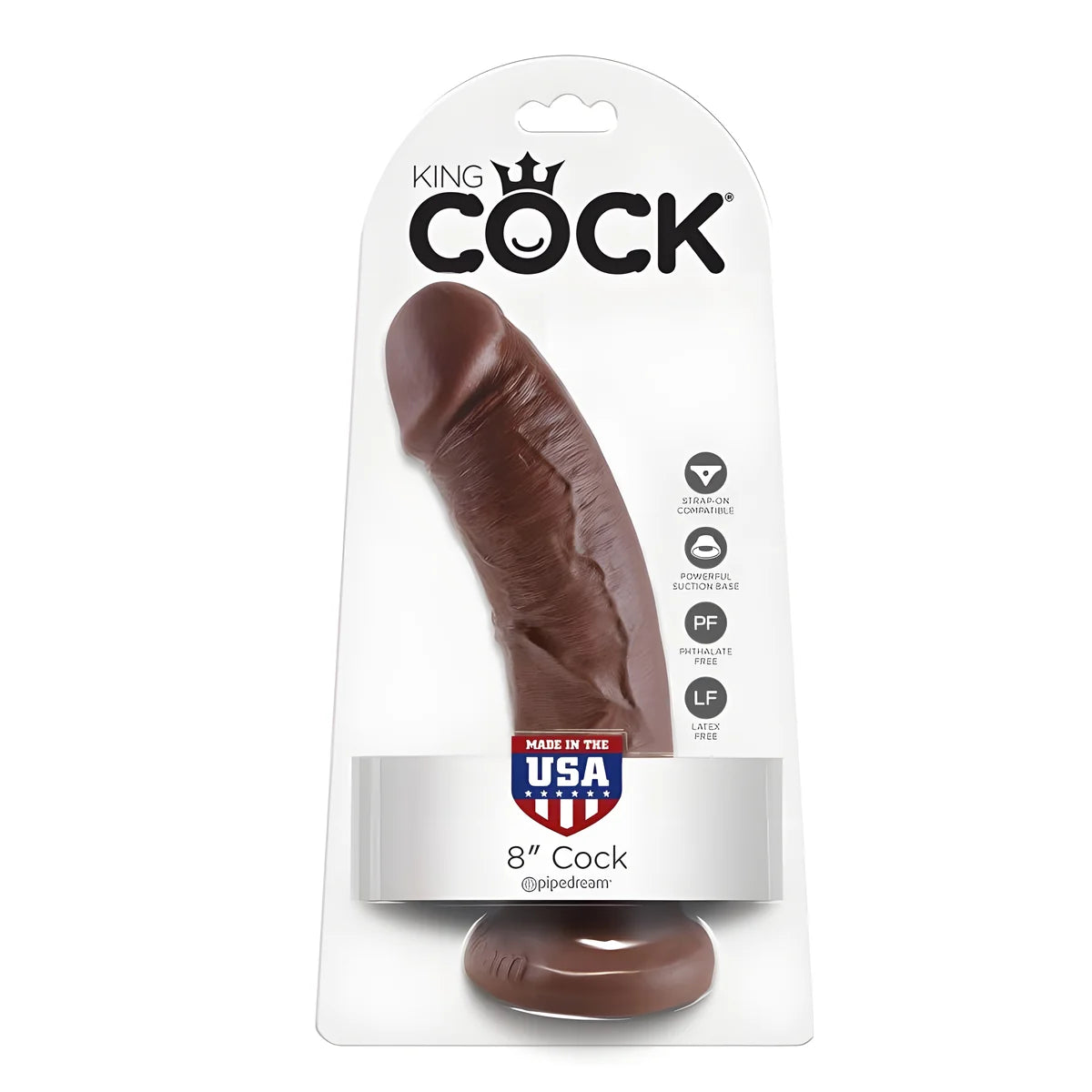 king cock 8 gode marron 20 3 cm