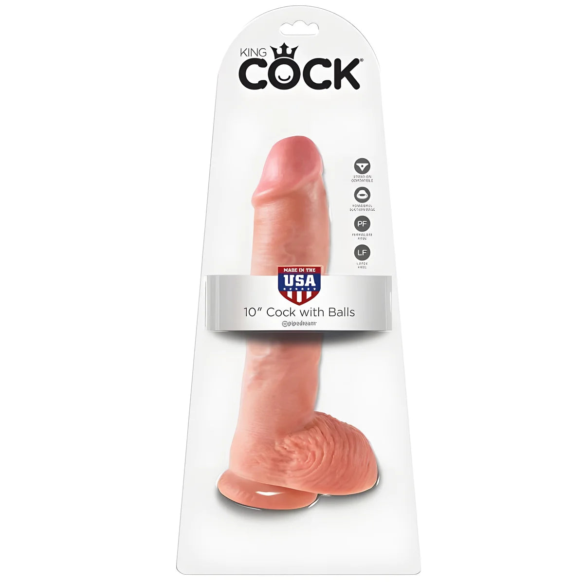 king cock 10 chair de gode avec boules 26 5 cm