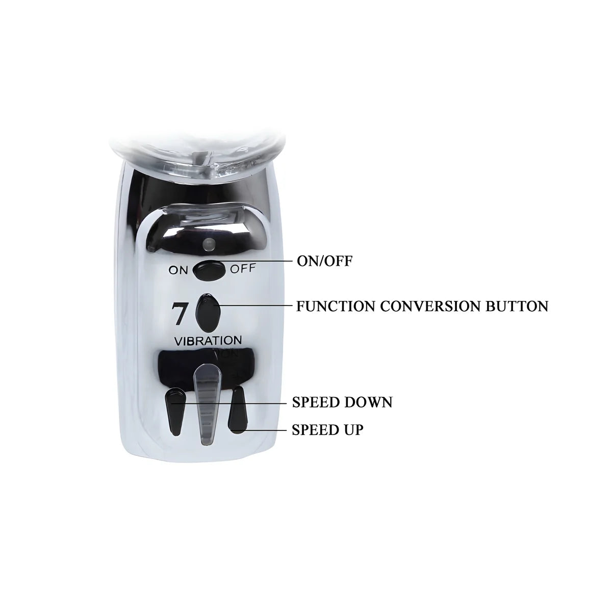 baile rotateur transparent missile amour 26 5 cm