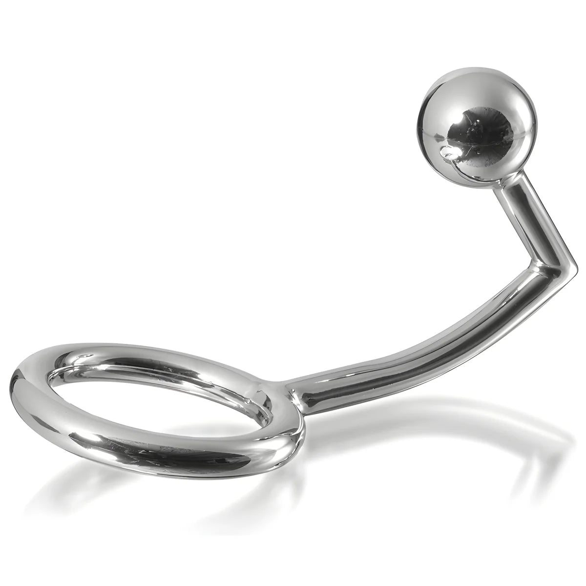 metal hard anneau cock ring avec crochet intrus anal 45mm