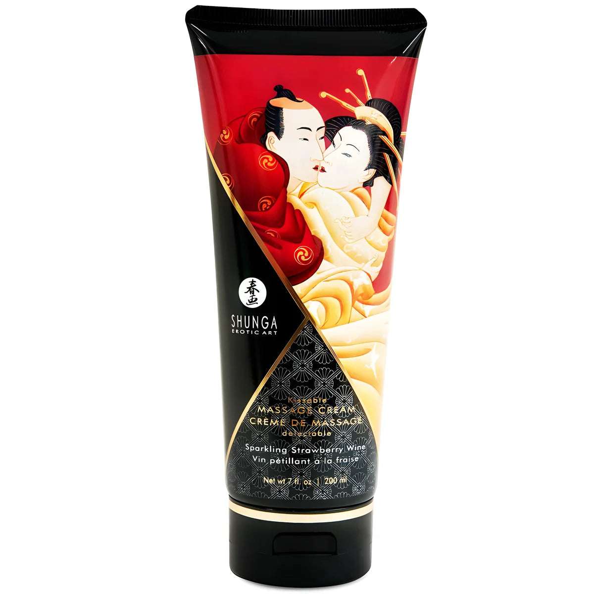 shunga creme de massage fraise et cava 200 ml
