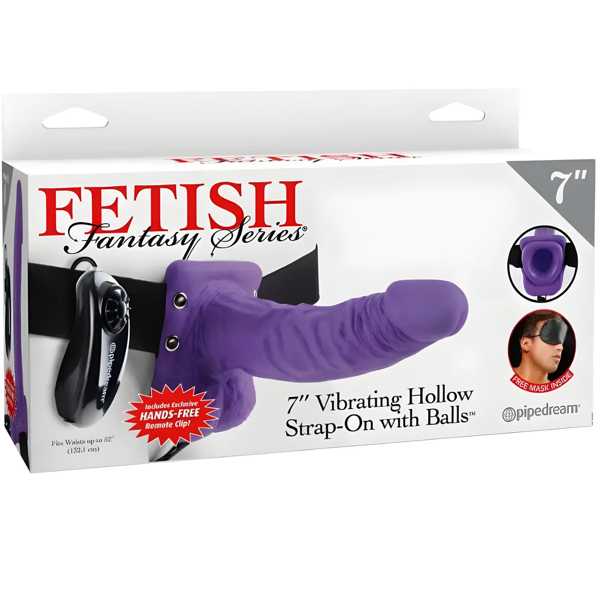 fetish fantasy series 7 strap on creux vibrant avec billes 17 8cm violet