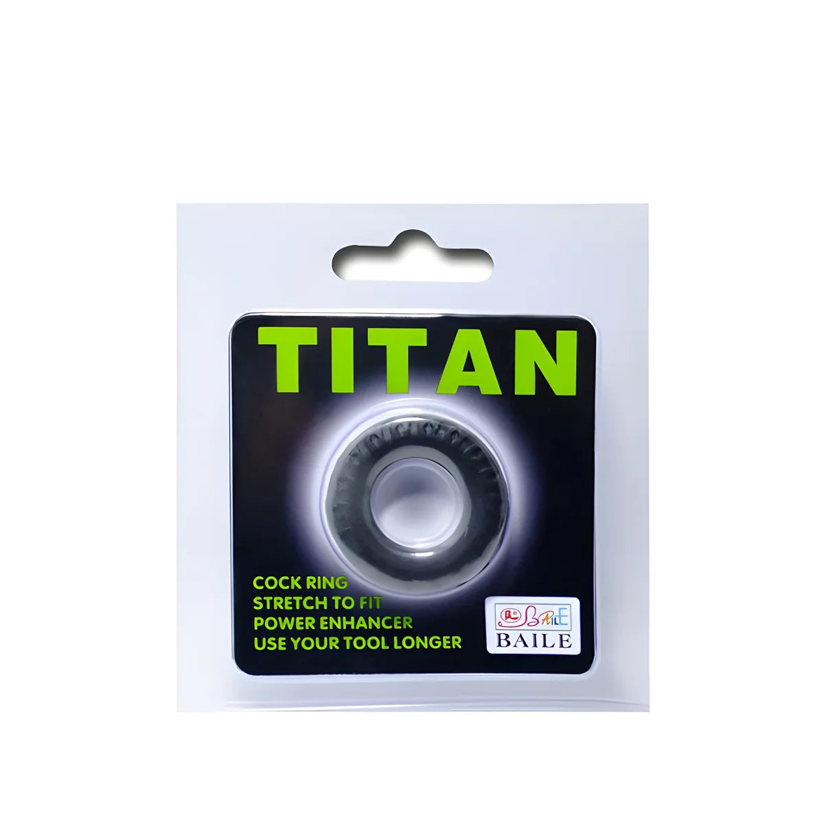 baile cockring titan noir vert 2 cm