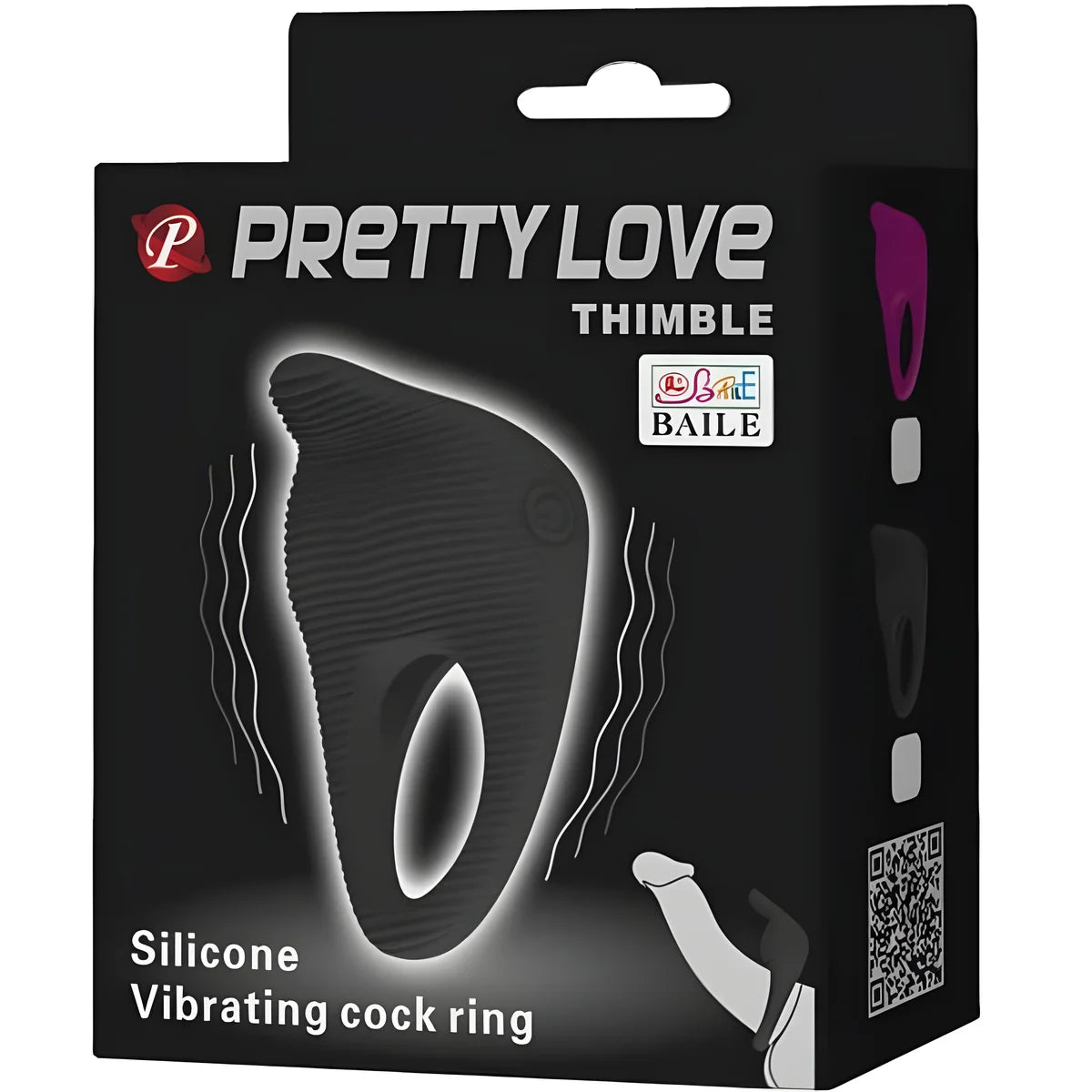 pretty love thimble anneau vibrateur noir