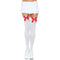 leg avenue cuisses hautes en nylon avec noeud blanc rouge