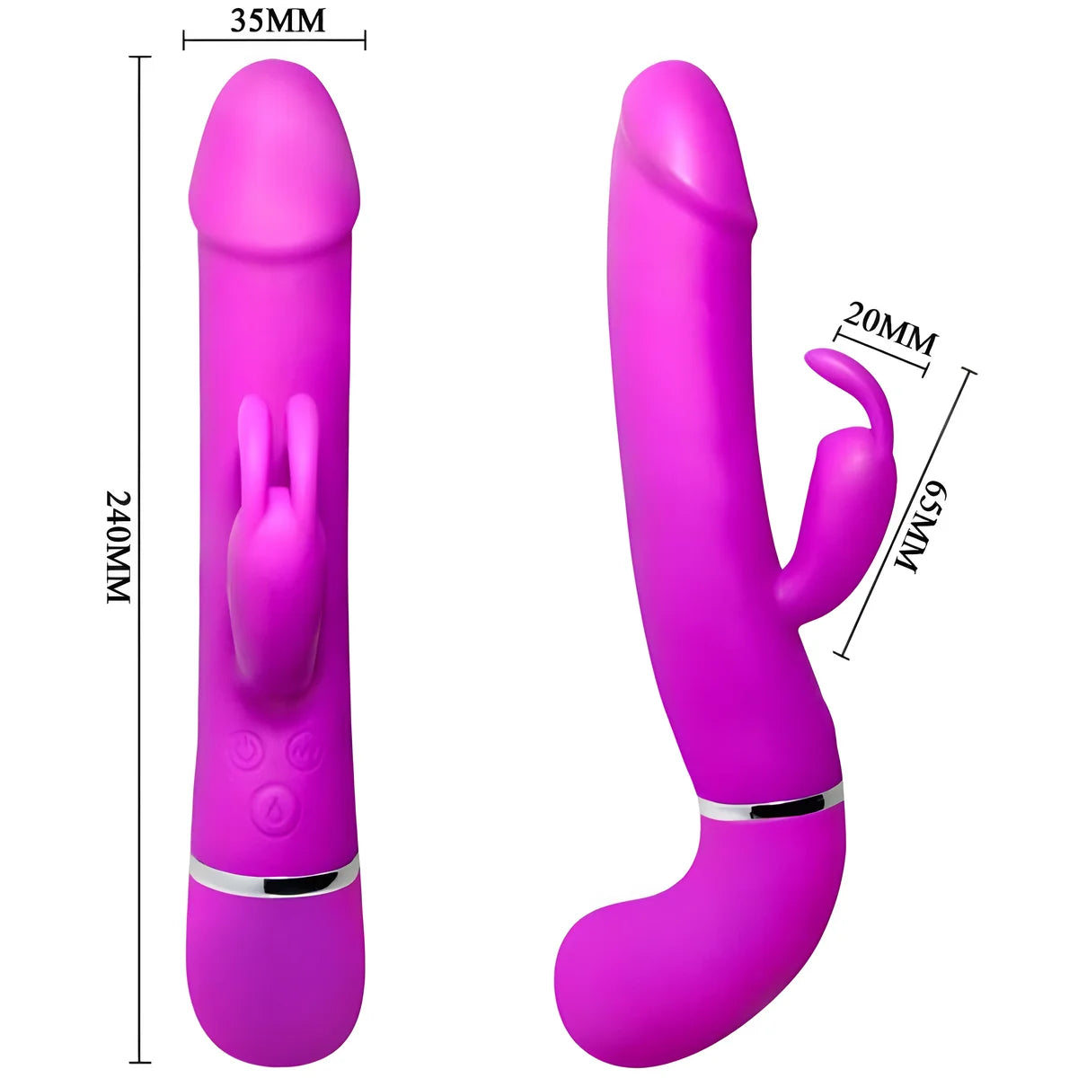 pretty love vibrateur henry avec 12 modes de vibration et fonction squirt