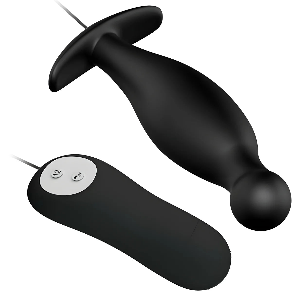 pretty love plug anal en silicone 12 modes de vibration noir