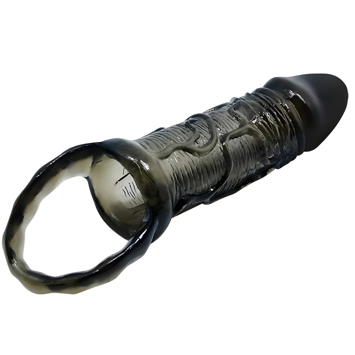 baile housse dextension de penis avec sangle pour testicules noir 13 5 cm