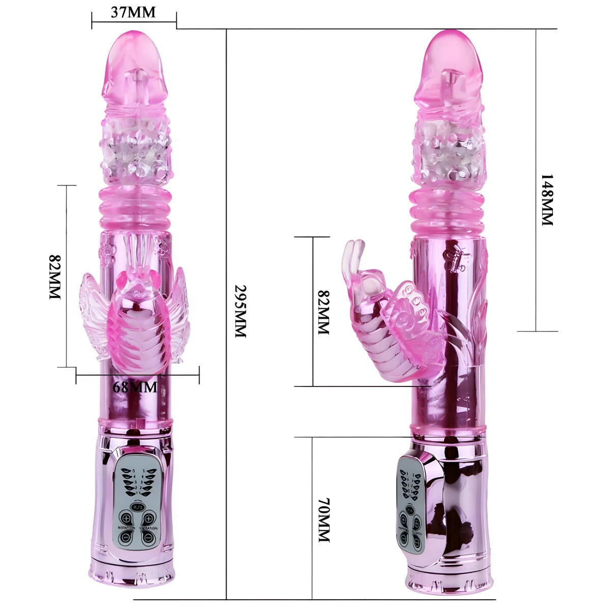 baile vibrateur rechargeable avec stimulateur de papillon rotation et throbbing