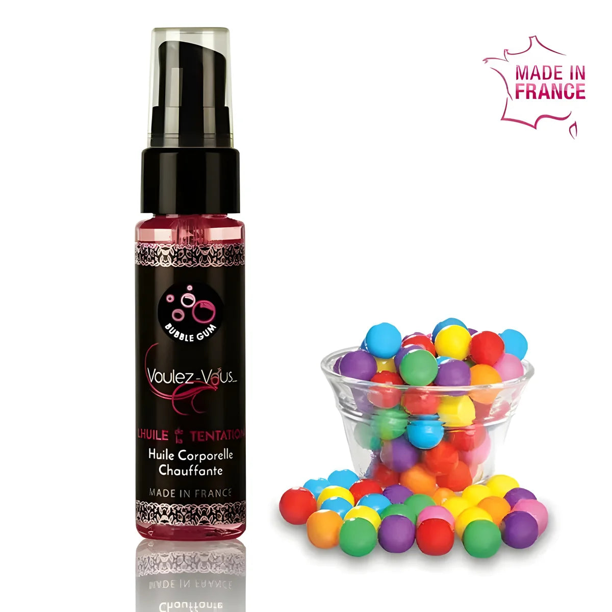 voulez vous huile corps chauffante bubblegum 35 ml