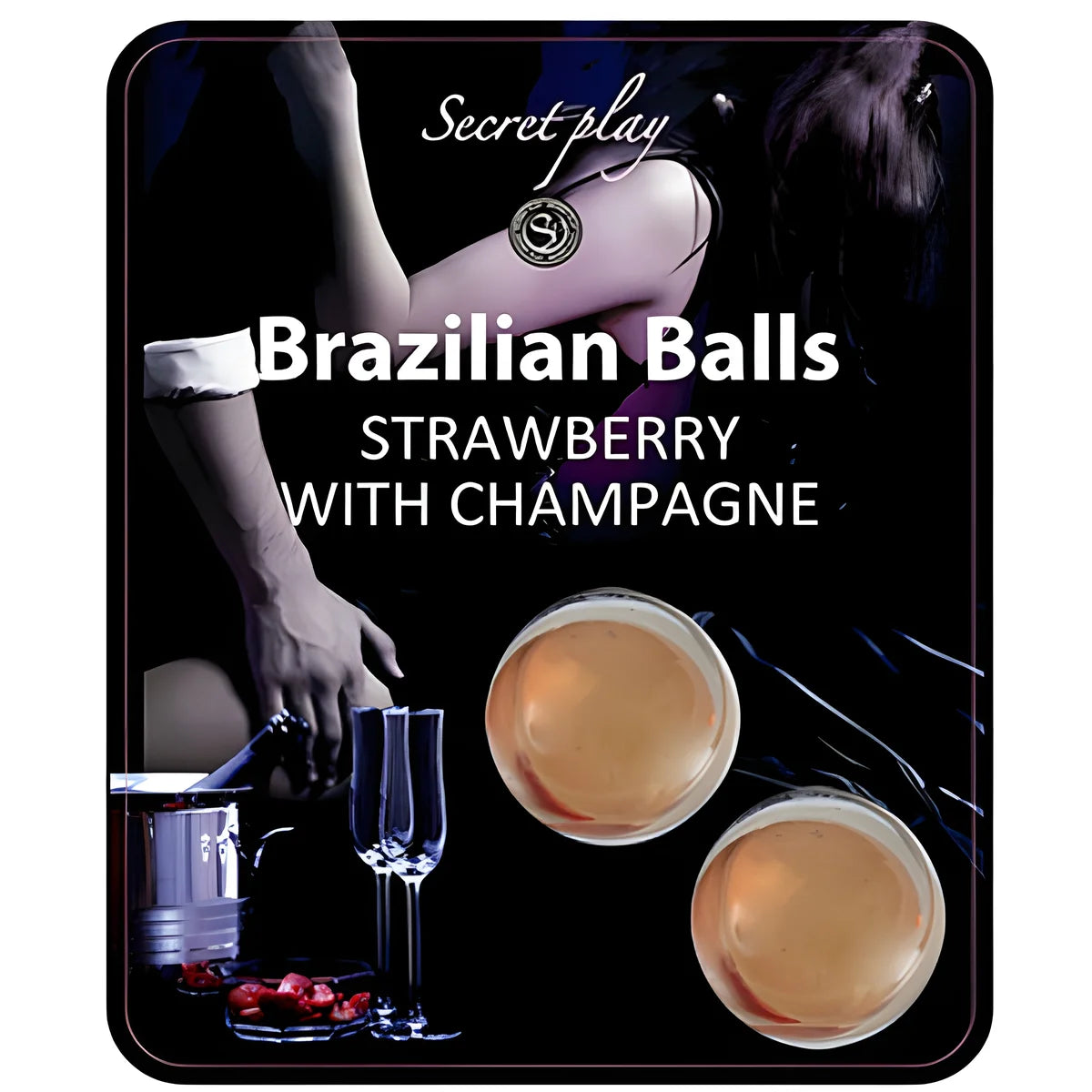 secretplay ensemble de boules bresiliennes fraise et champagne