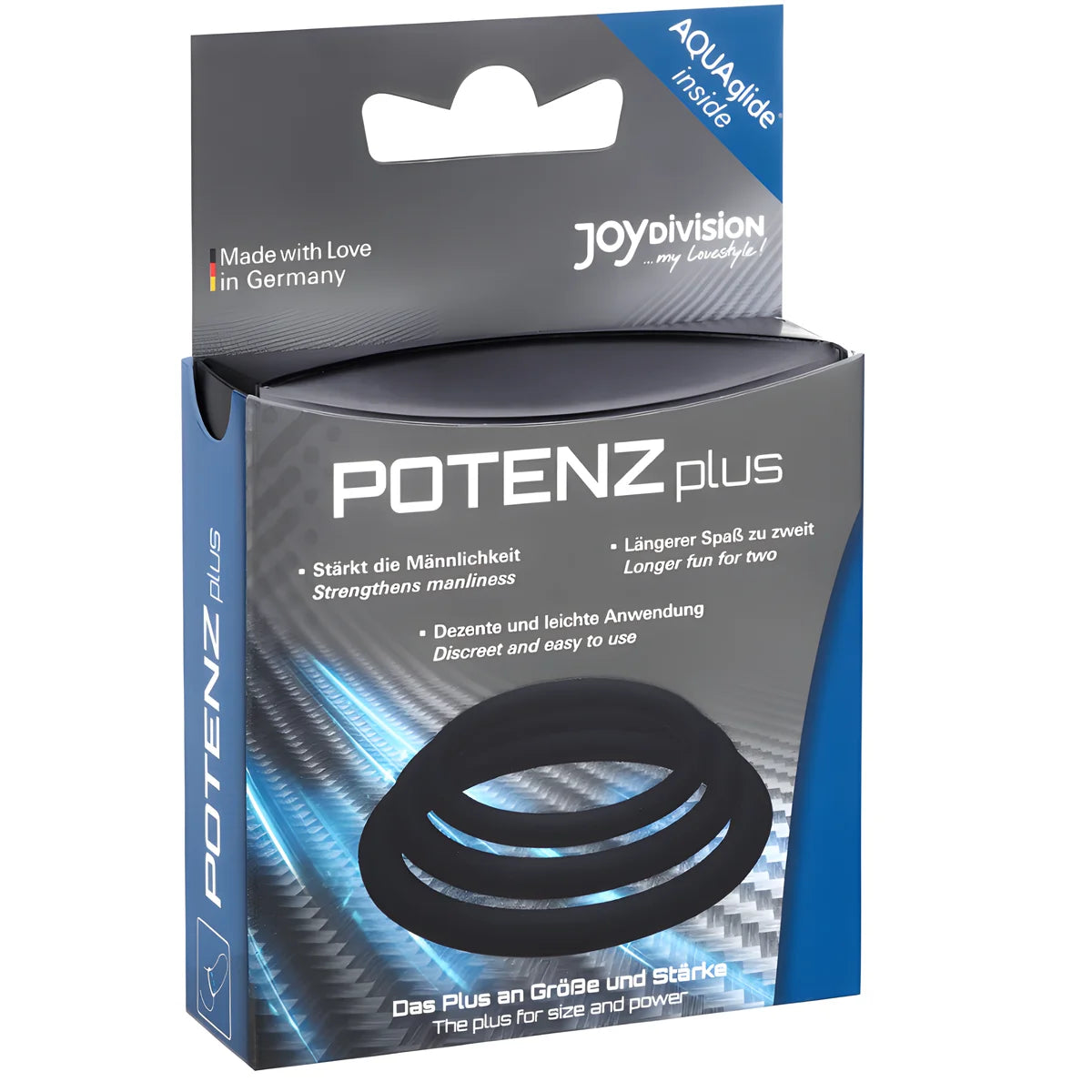 joydivision potenzduo plus lot de 3 anneaux noir s m l
