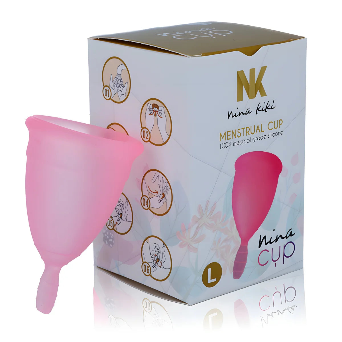 nina kiki coupe menstruelle rose taille l