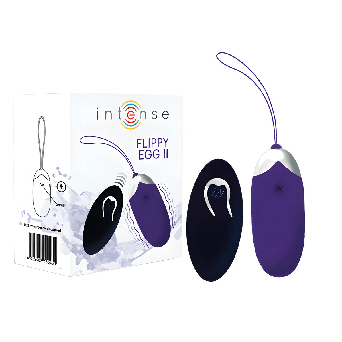 intense oeuf vibrant flippy ii avec telecommande violet