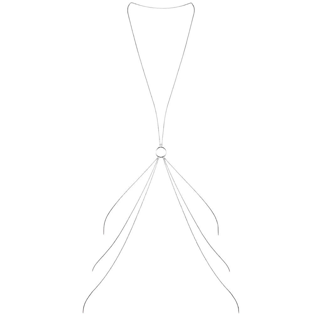 bijoux magnifique chaines metalliques pour le corps 8 argent