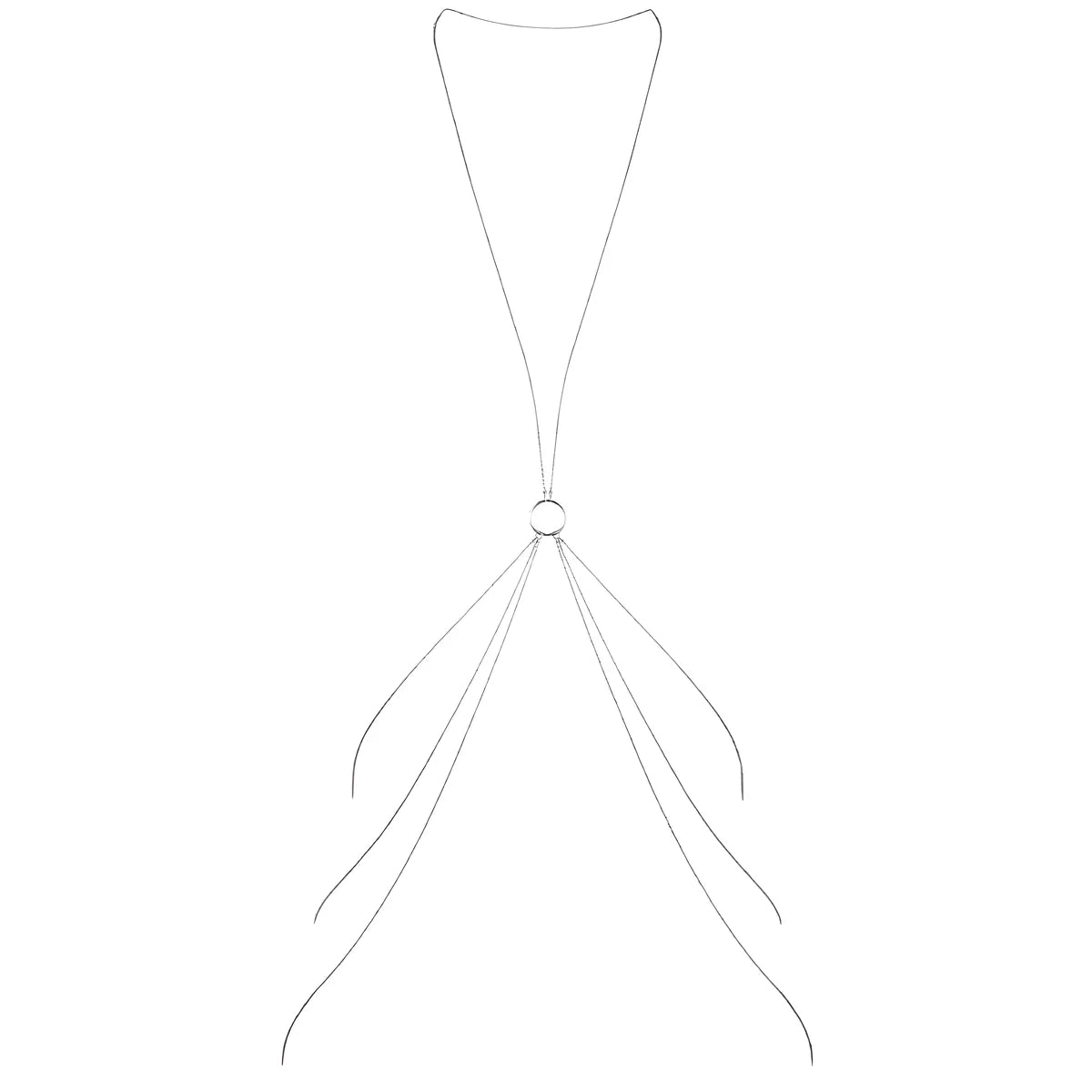 bijoux magnifique chaines metalliques pour le corps 8 argent