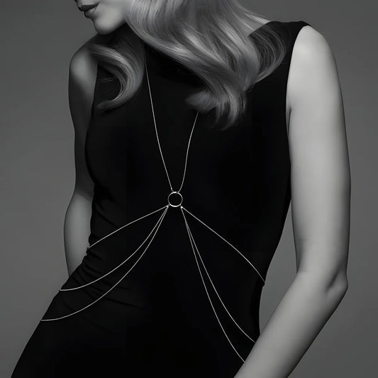 bijoux magnifique chaines metalliques pour le corps 8 argent