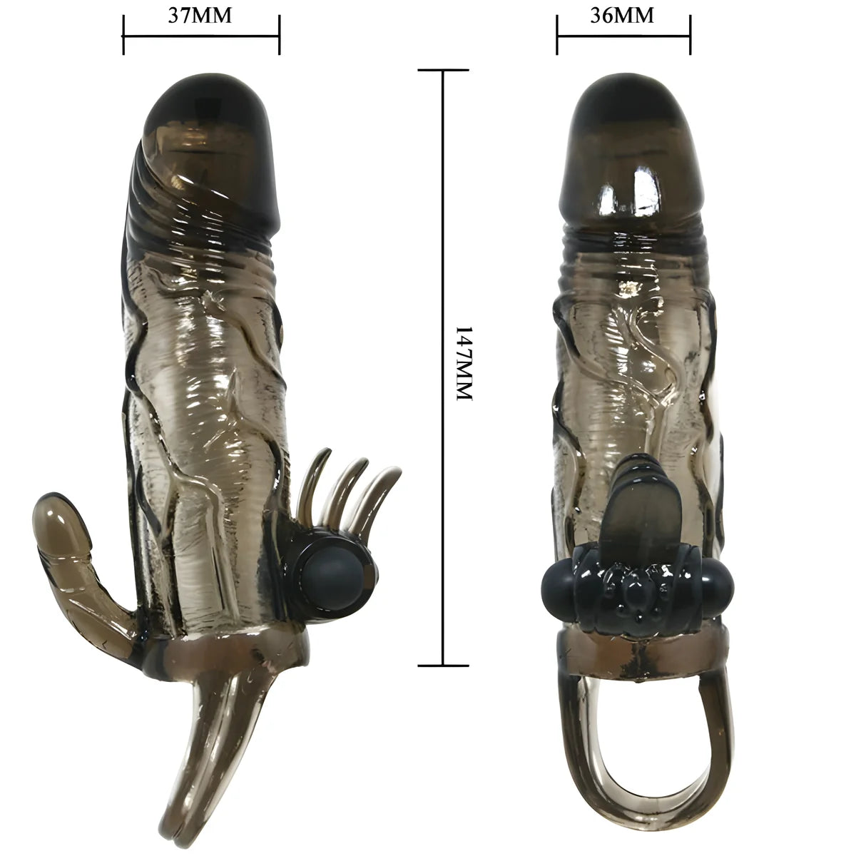 baile couvre penis brave man avec stimulation clito et anal double bullet noir 16 5 cm