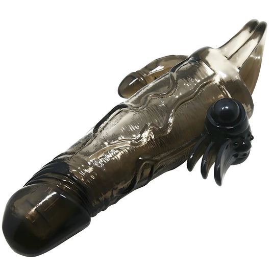 baile couvre penis brave man avec stimulation clito et anal double bullet noir 16 5 cm