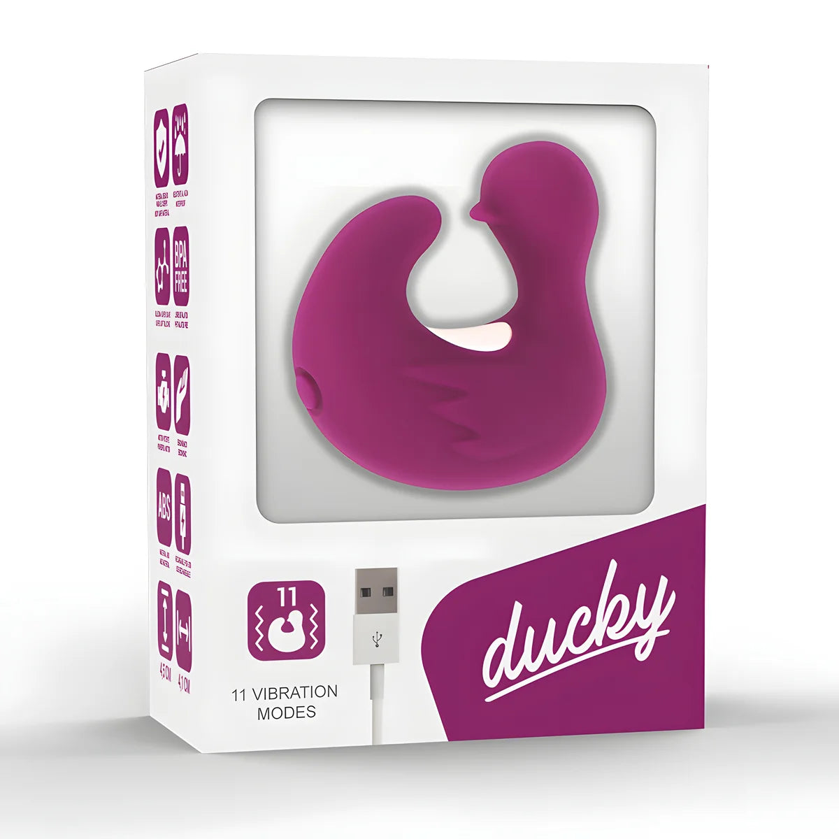 coverme de a des a canard rechargeable en silicone stimulant duckymania