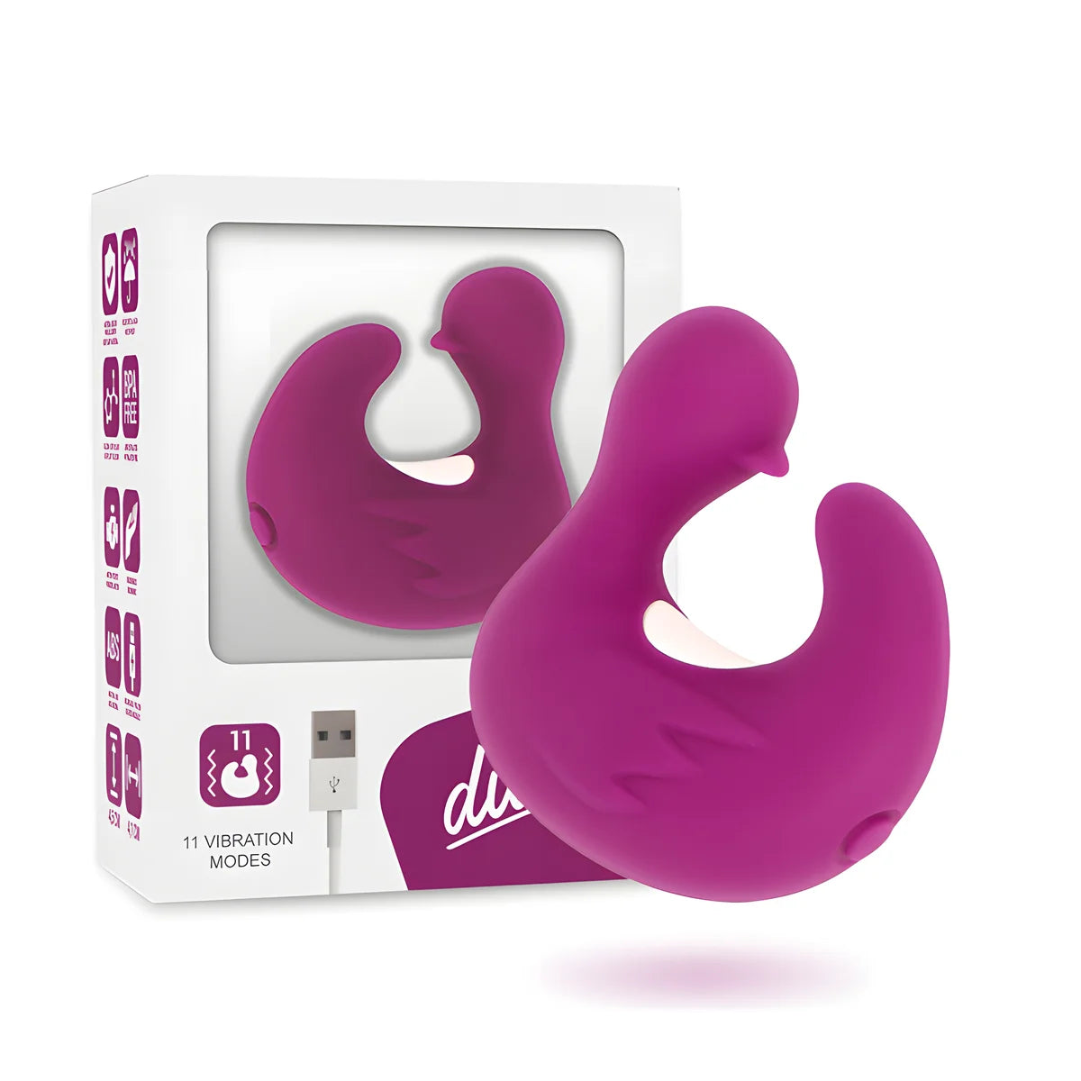 coverme de a des a canard rechargeable en silicone stimulant duckymania