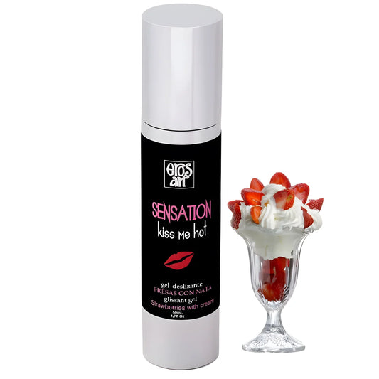 eros art sensattion lubrifiant naturel fraises la creme 50 ml