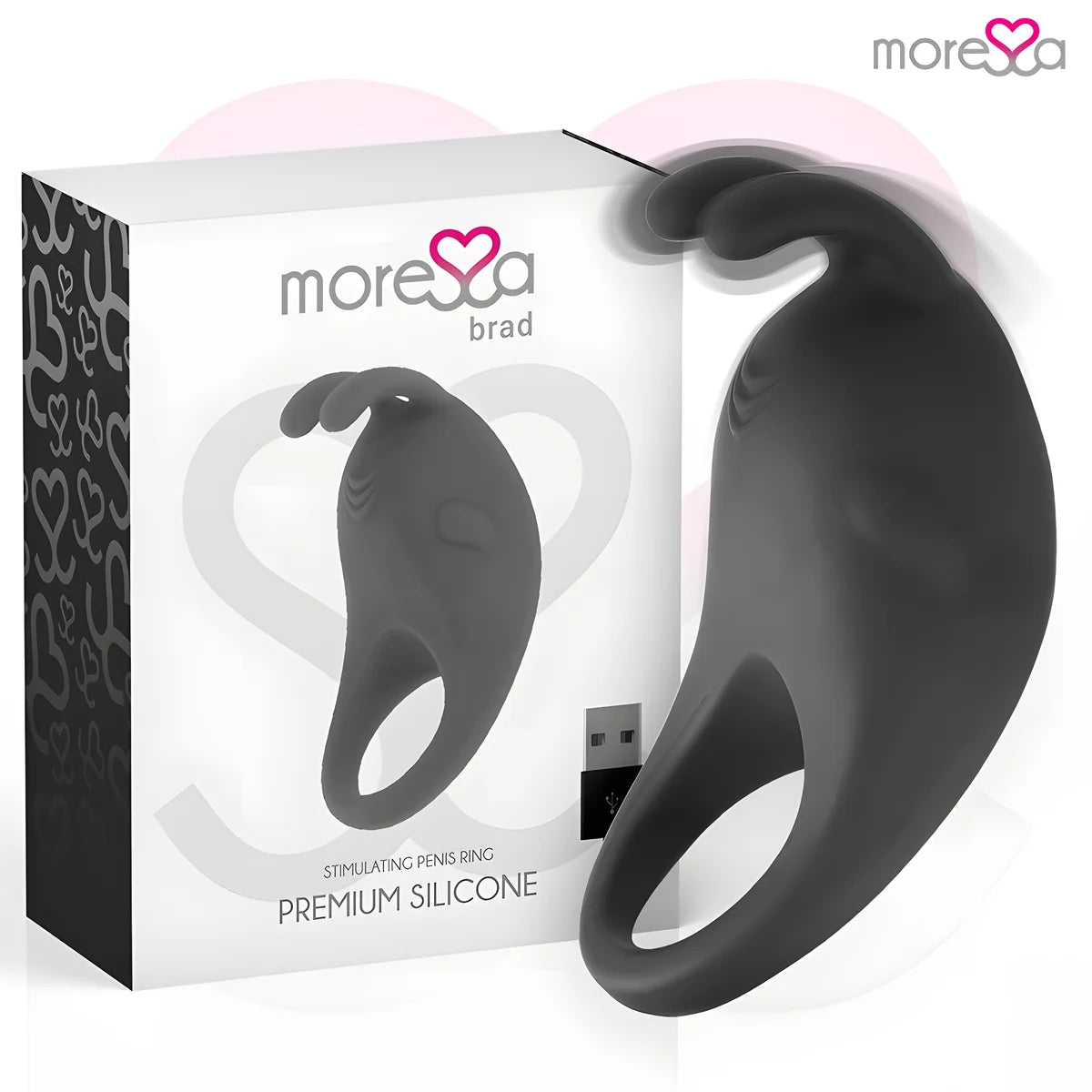 moressa brad premium silicone rechargeable noir