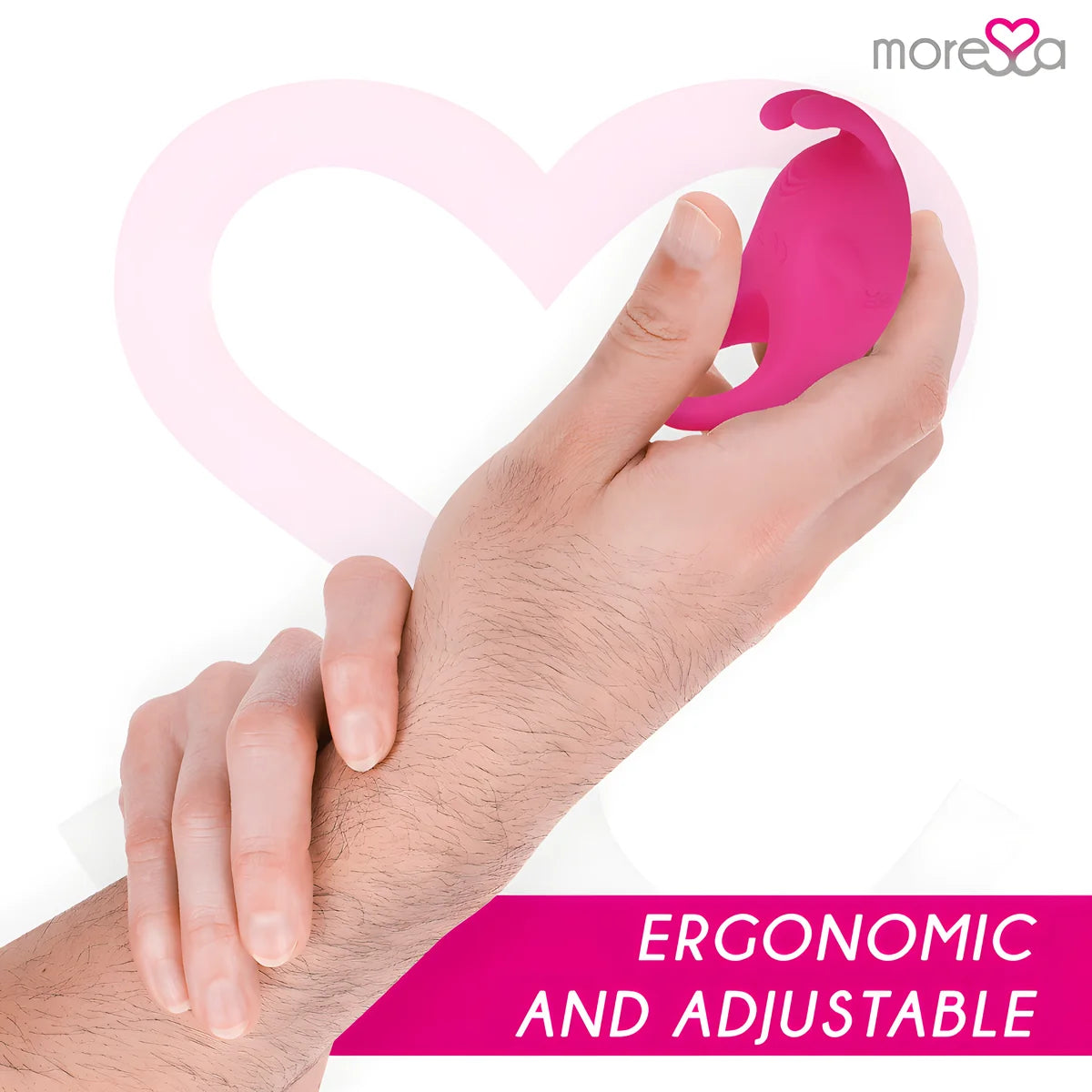 moressa brad premium silicone rechargeable rose