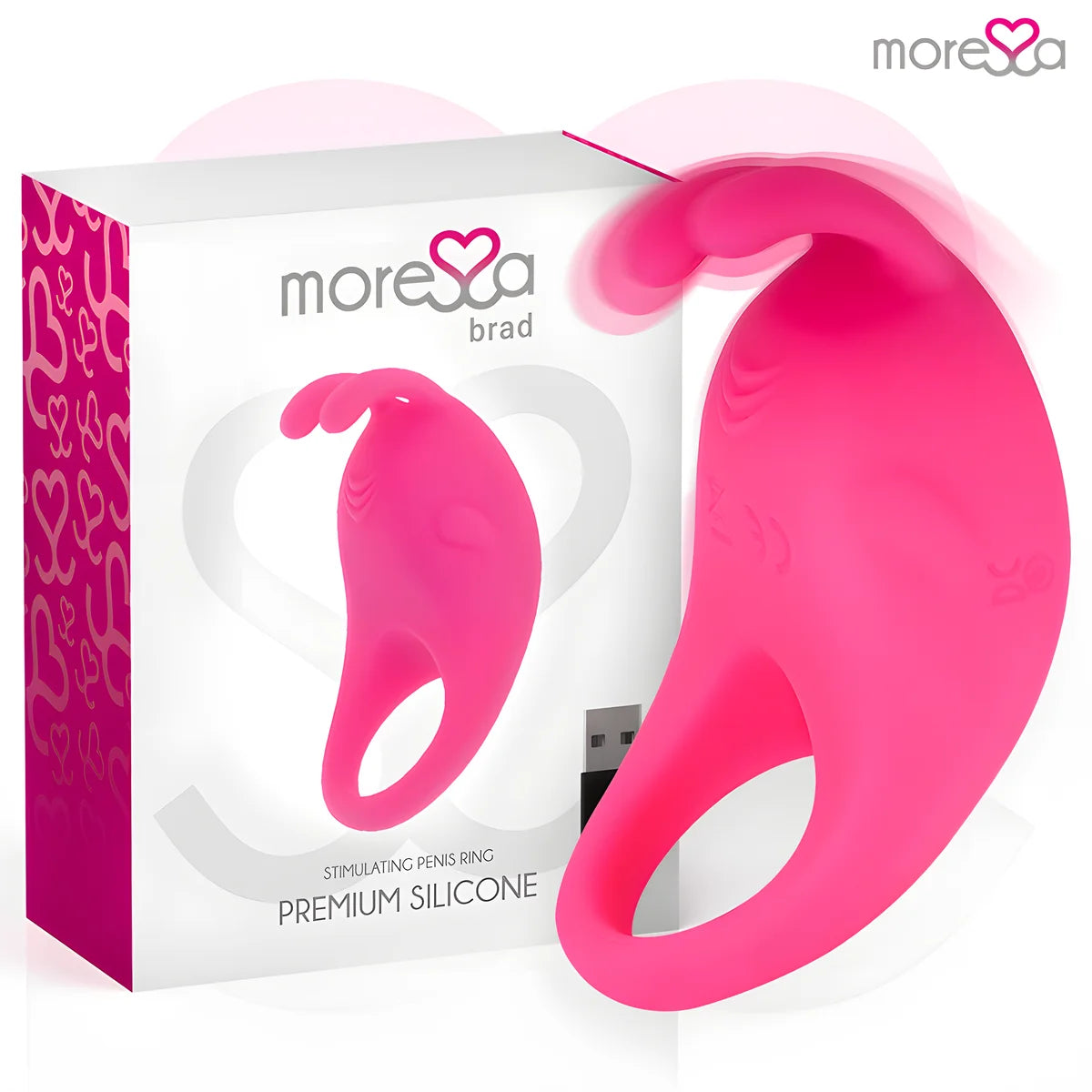 moressa brad premium silicone rechargeable rose