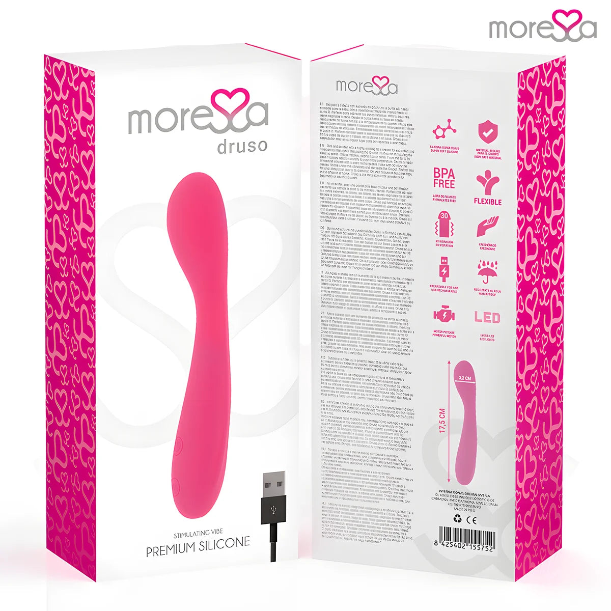 moressa druso rechargeable en silicone premium