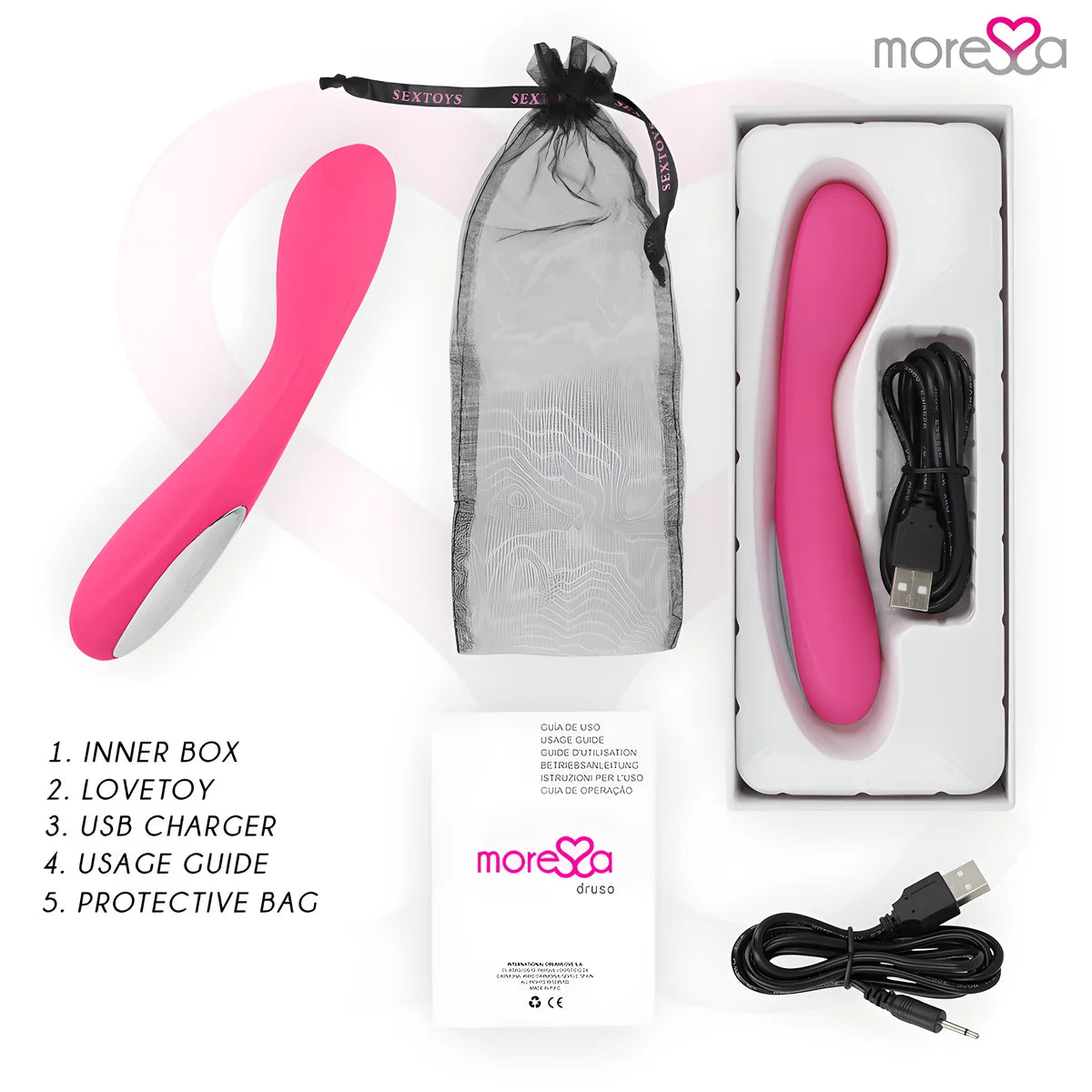 moressa druso rechargeable en silicone premium