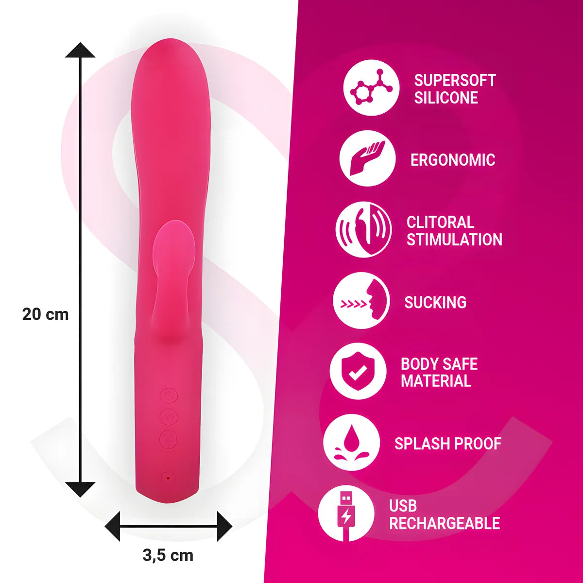 moressa dustin rechargeable en silicone premium