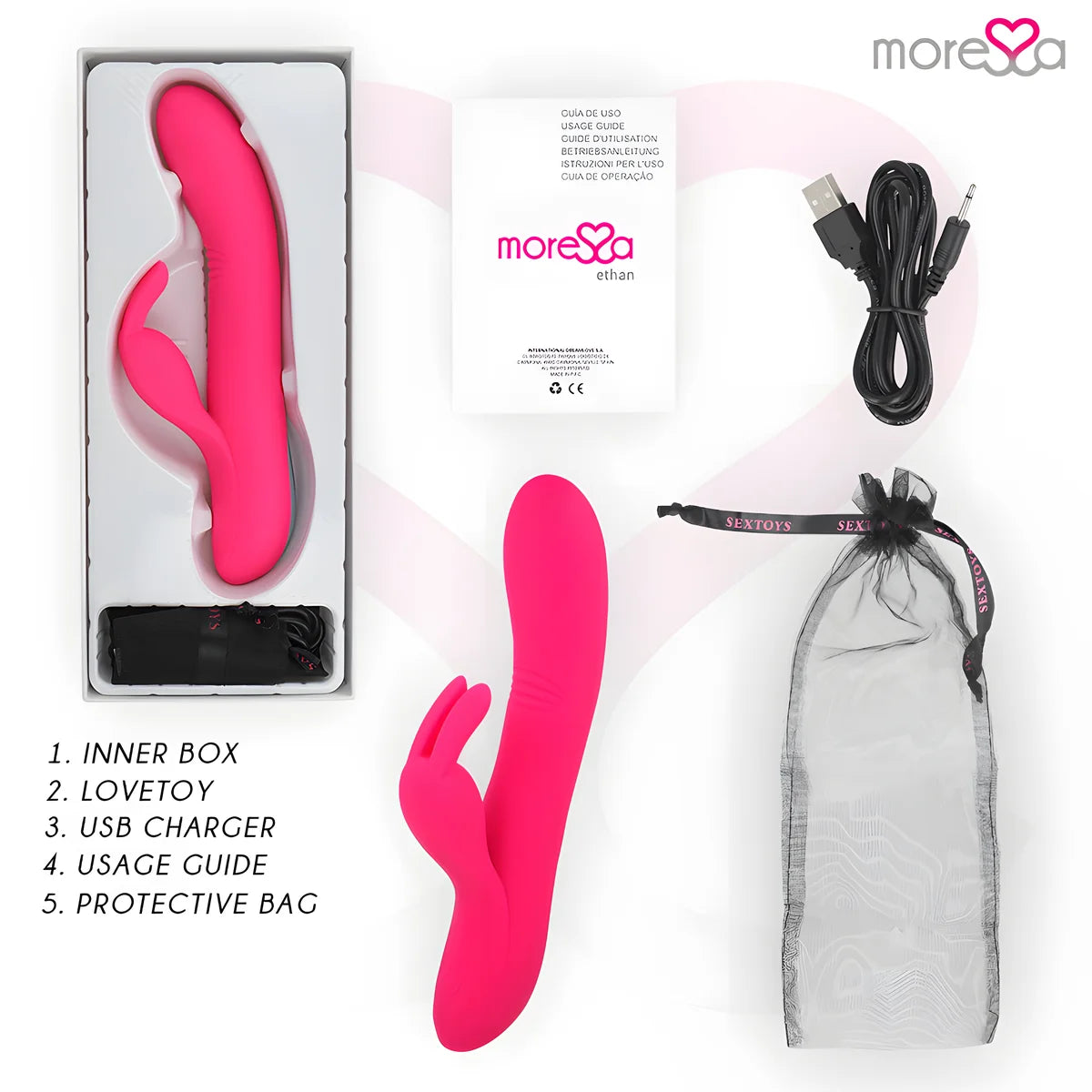 moressa ethan rechargeable en silicone premium