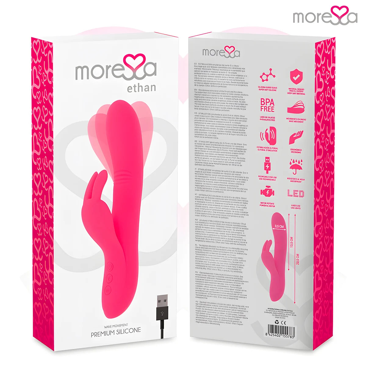 moressa ethan rechargeable en silicone premium