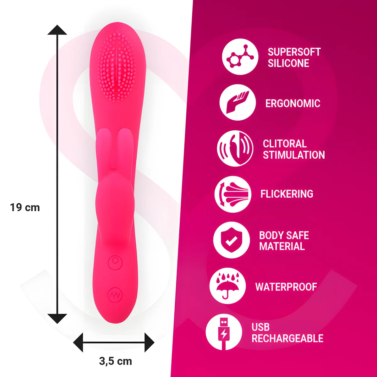 moressa gino rechargeable en silicone premium