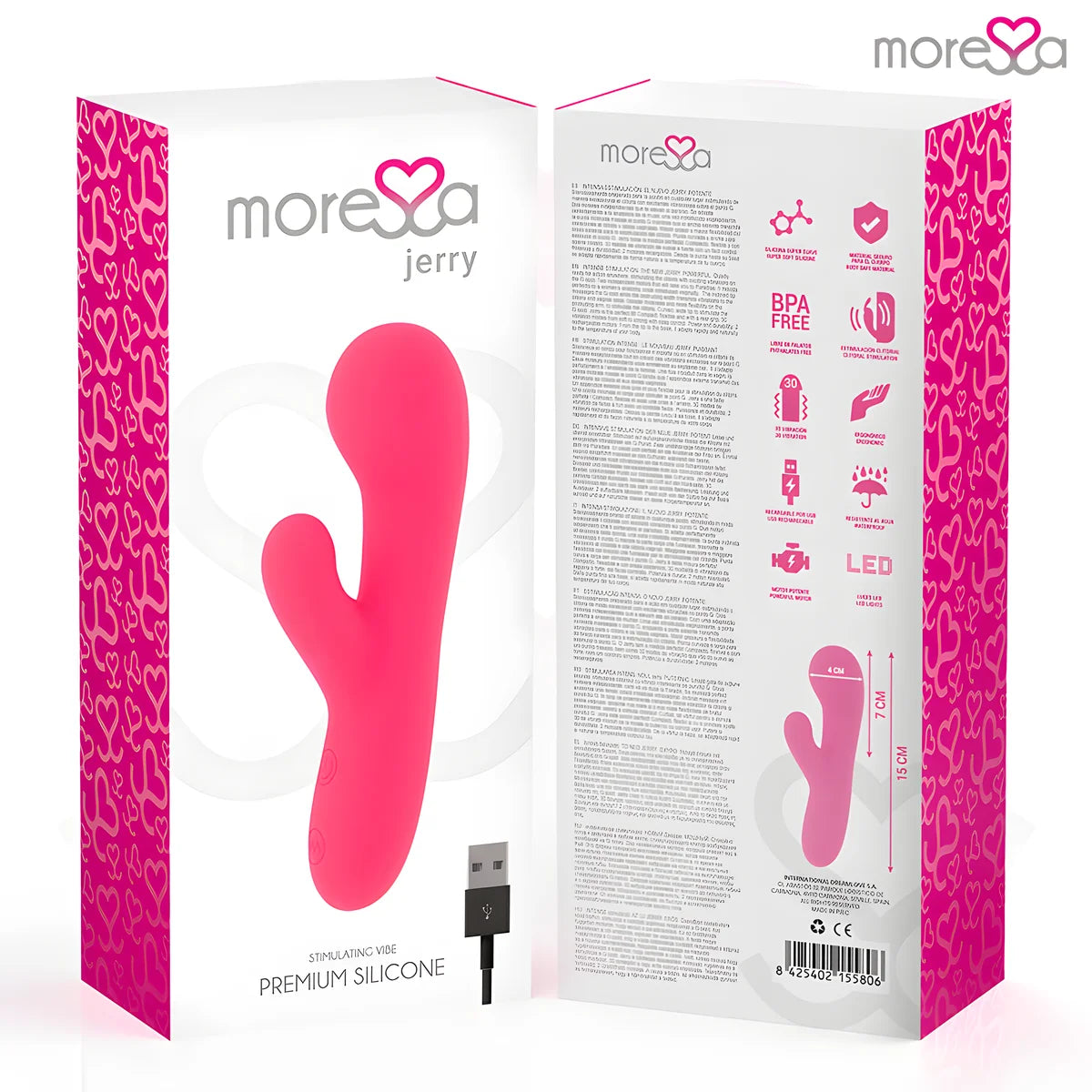 moressa jerry rechargeable en silicone premium